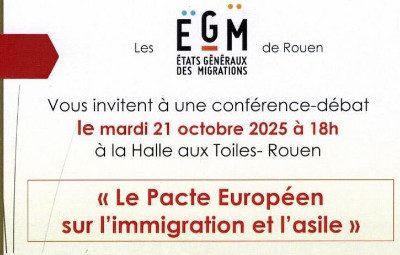Pacte européen sur les migrations- Conférence le Mardi 20 octobre